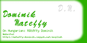 dominik mateffy business card