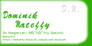 dominik mateffy business card